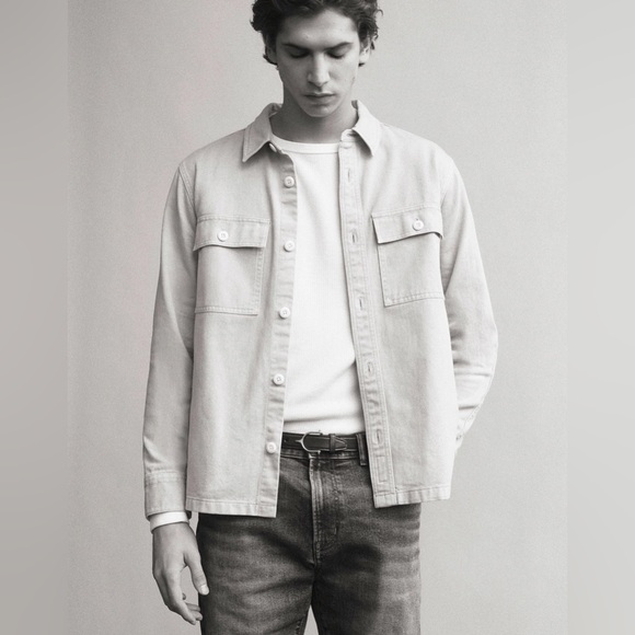 NWT Men’s Madewell Straight Hem Garment-Dyed Work Shirt Medium